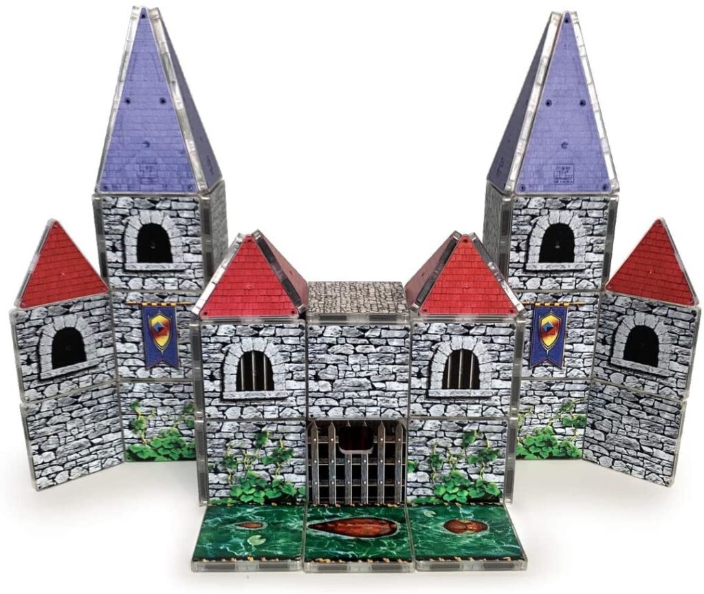 The CreateOn Magna-Tiles Royal Castle set is a great upgrade to your playroom collection according to Momentum Family