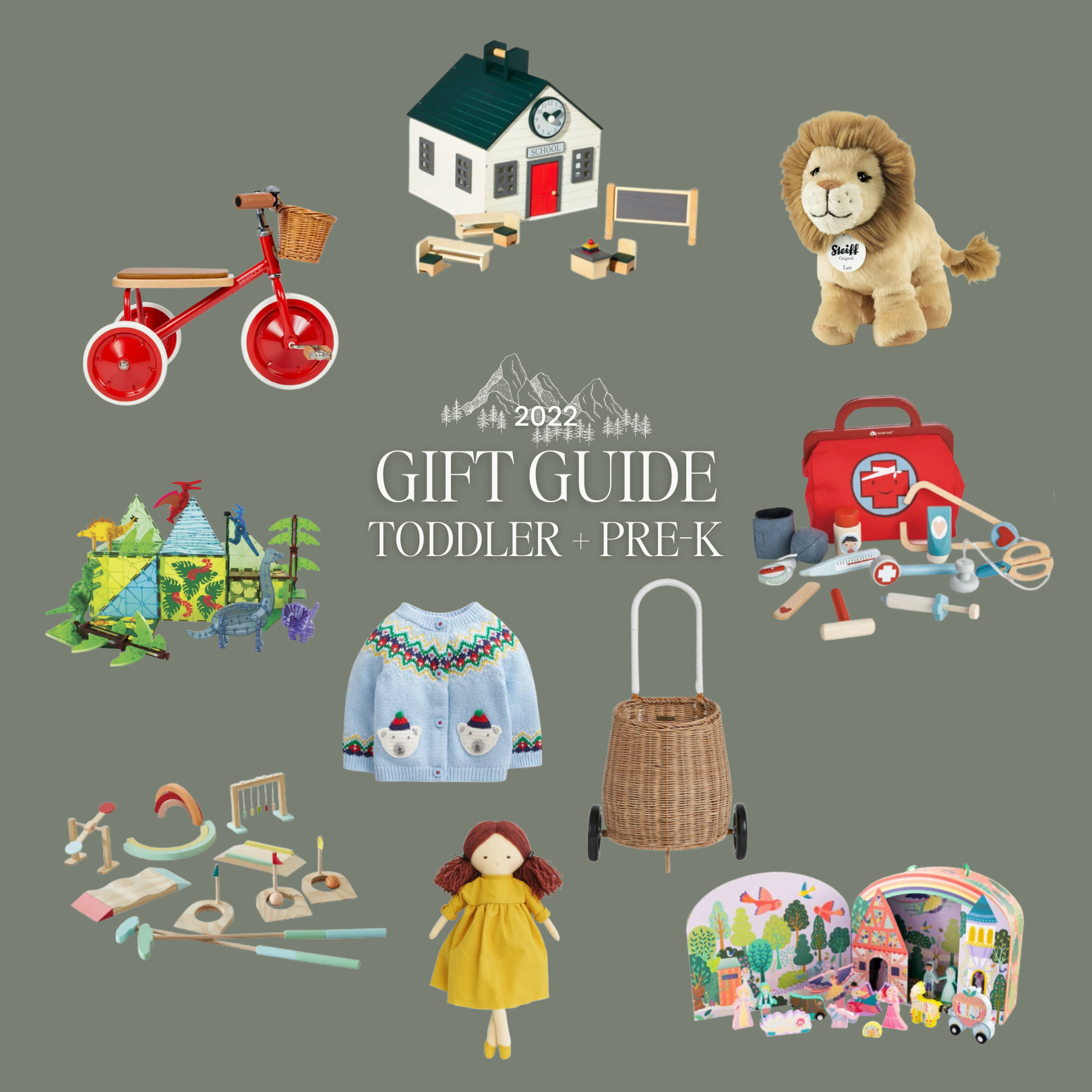 Collection of 10 gift ideas for toddlers + preschoolers