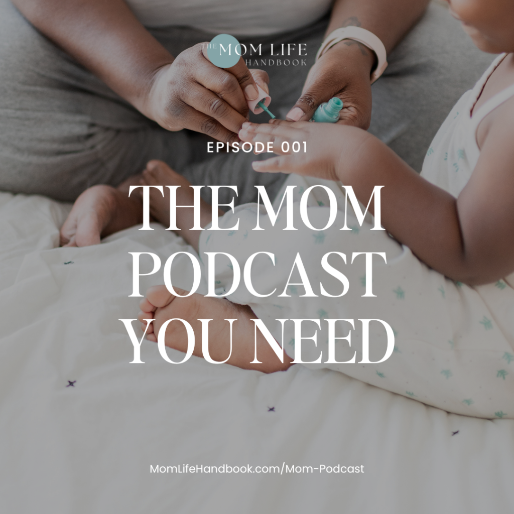 Podcast cover for "How to Find Ease and Joy in Everyday Mom Life," exploring five ways to simplify mom life.