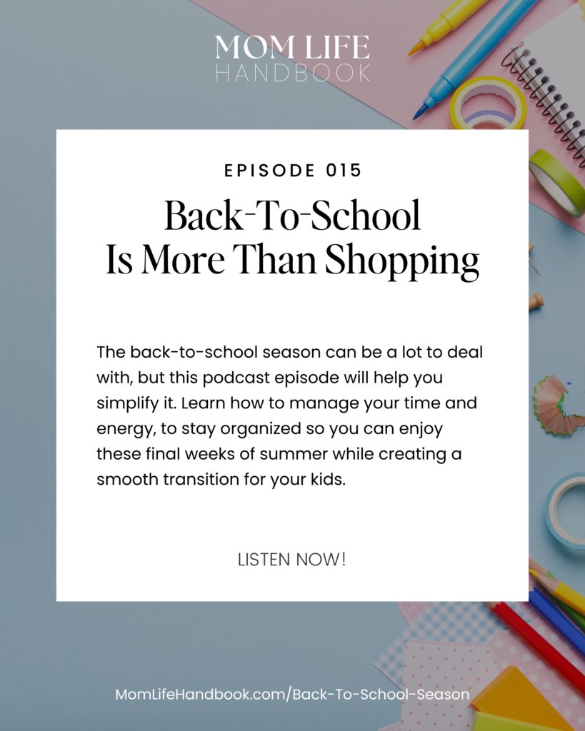 school supplies with text overlay: back to school is more than shopping