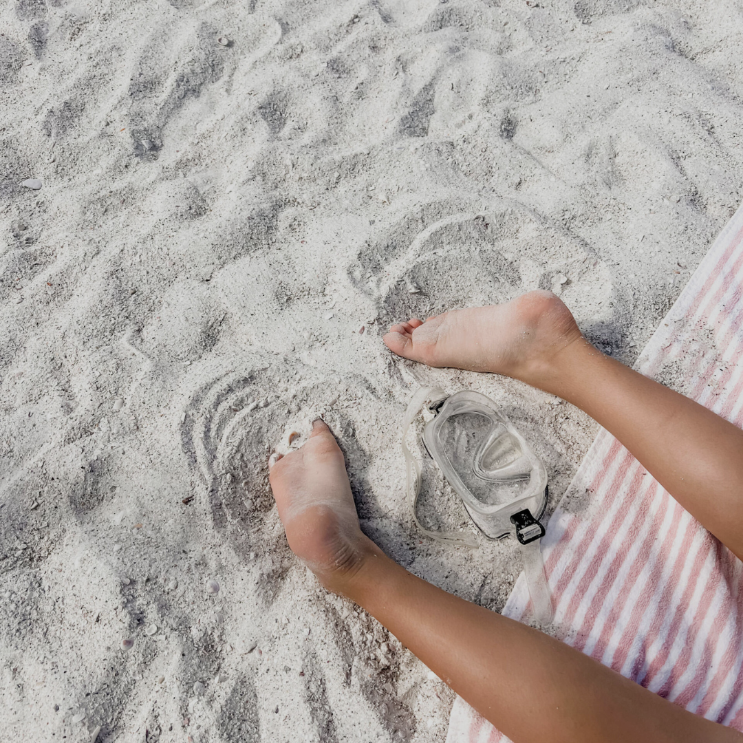 picture of kids' feet in the sand