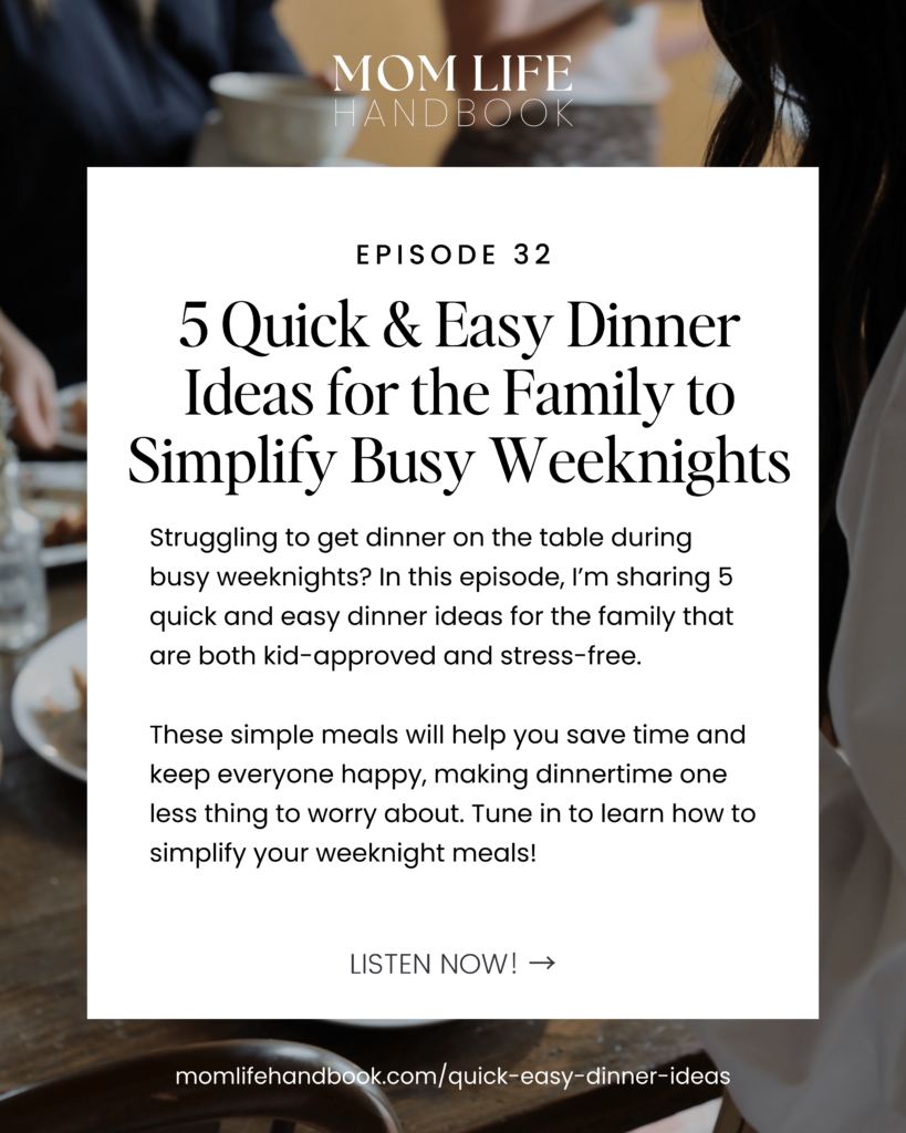 Summary of "5 Quick and Easy Dinner Ideas for Busy Weeknights," with tips on simplifying family meals for busy parents.